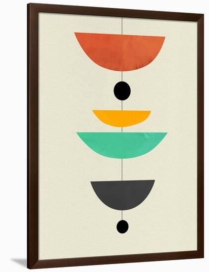 Mid Century Floating Shapes I-Eline Isaksen-Framed Art Print