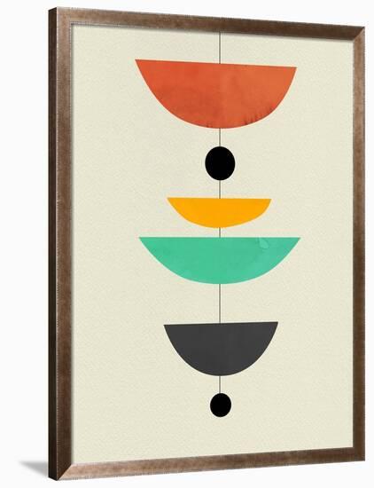 Mid Century Floating Shapes I-Eline Isaksen-Framed Art Print