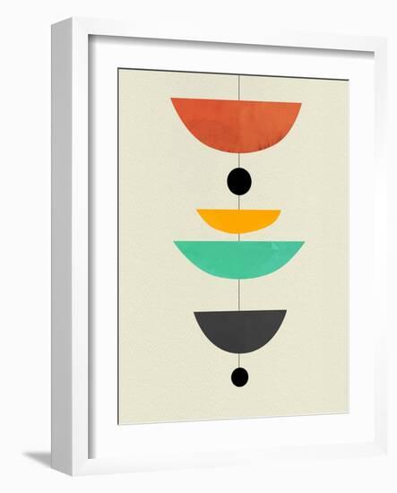 Mid Century Floating Shapes I-Eline Isaksen-Framed Art Print