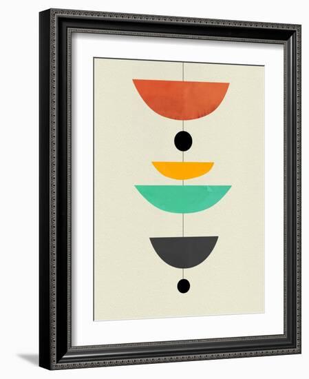 Mid Century Floating Shapes I-Eline Isaksen-Framed Art Print