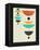 Mid Century Floating Shapes III-Eline Isaksen-Framed Stretched Canvas