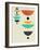 Mid Century Floating Shapes III-Eline Isaksen-Framed Art Print