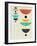 Mid Century Floating Shapes III-Eline Isaksen-Framed Art Print