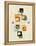 Mid Century Floating Square Shapes-Eline Isaksen-Framed Stretched Canvas