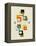 Mid Century Floating Square Shapes-Eline Isaksen-Framed Stretched Canvas