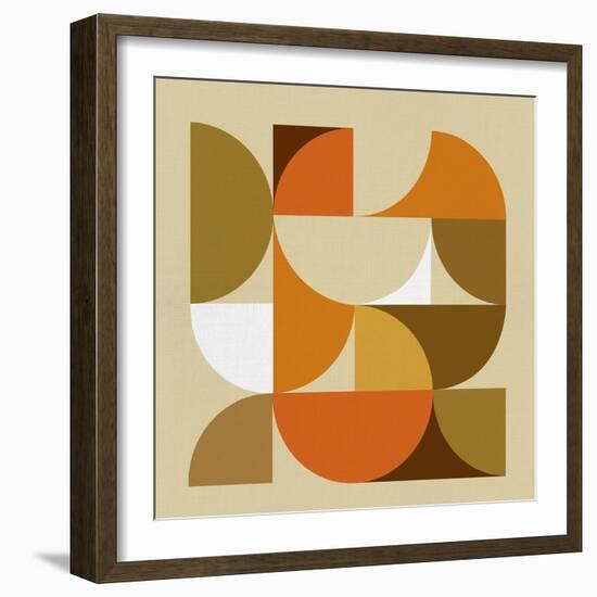 Mid Century Geometric Collage I-Eline Isaksen-Framed Art Print