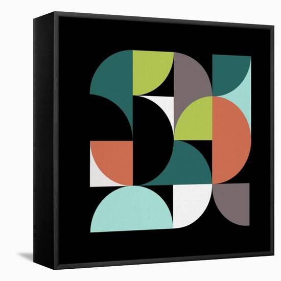 Mid Century Geometric Collage III-Eline Isaksen-Framed Stretched Canvas
