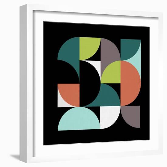 Mid Century Geometric Collage III-Eline Isaksen-Framed Art Print