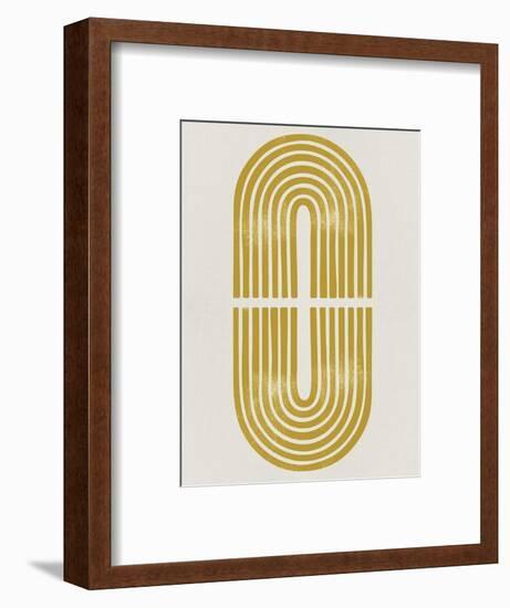 Mid Century Gold Shape-Eline Isaksen-Framed Art Print