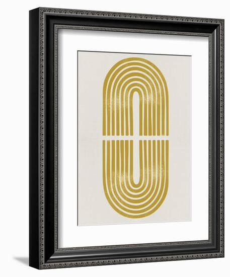 Mid Century Gold Shape-Eline Isaksen-Framed Art Print