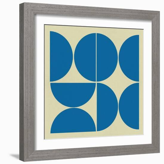 Mid Century Half Circles Collage II-Eline Isaksen-Framed Art Print