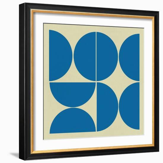 Mid Century Half Circles Collage II-Eline Isaksen-Framed Art Print