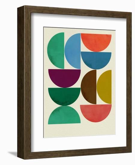 Mid Century Half Moon Collage-Eline Isaksen-Framed Art Print