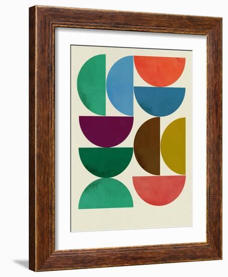 Mid Century Half Moon Collage-Eline Isaksen-Framed Art Print