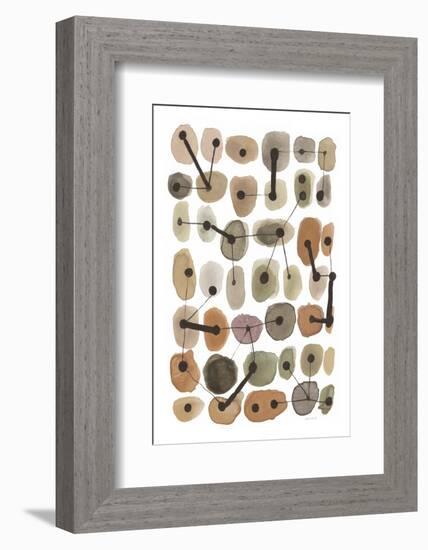 Mid Century II Warm Neutral Vertical-Cheryl Warrick-Framed Photographic Print