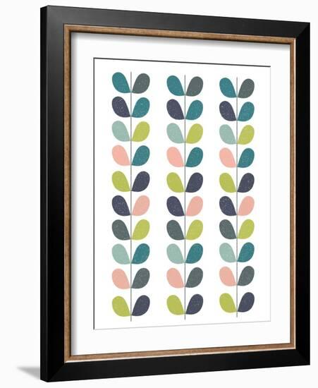 Mid Century Modern Leaf Pattern-Anita Nilsson-Framed Art Print