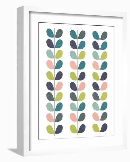 Mid Century Modern Leaf Pattern-Anita Nilsson-Framed Art Print