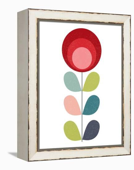 Mid Century Modern Red Flower I-Anita Nilsson-Framed Stretched Canvas