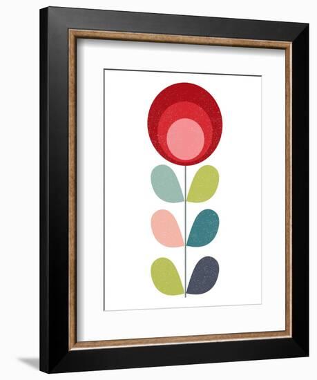 Mid Century Modern Red Flower I-Anita Nilsson-Framed Premium Giclee Print