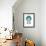 Mid Century Modern Teal Flower I-Anita Nilsson-Framed Art Print displayed on a wall