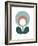 Mid Century Modern Teal Flower III-Anita Nilsson-Framed Art Print