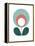 Mid Century Modern Teal Flower III-Anita Nilsson-Framed Stretched Canvas