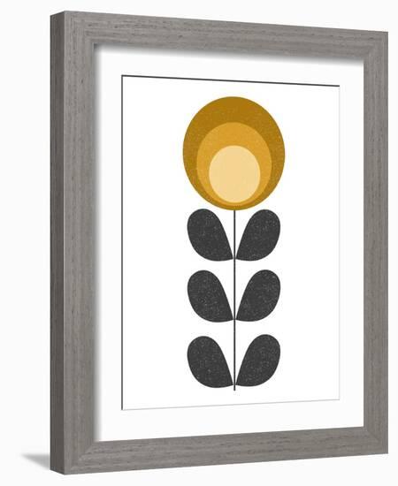 Mid Century Modern Yellow Flower I-Anita Nilsson-Framed Art Print