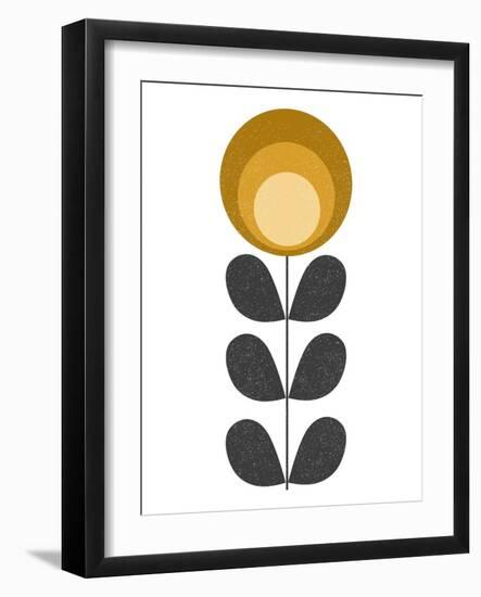 Mid Century Modern Yellow Flower I-Anita Nilsson-Framed Art Print