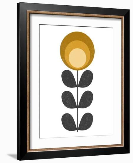 Mid Century Modern Yellow Flower I-Anita Nilsson-Framed Art Print