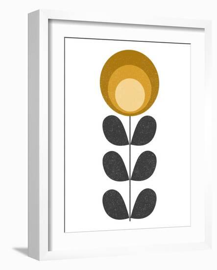 Mid Century Modern Yellow Flower I-Anita Nilsson-Framed Art Print