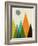 Mid Century Mountains II-Eline Isaksen-Framed Art Print