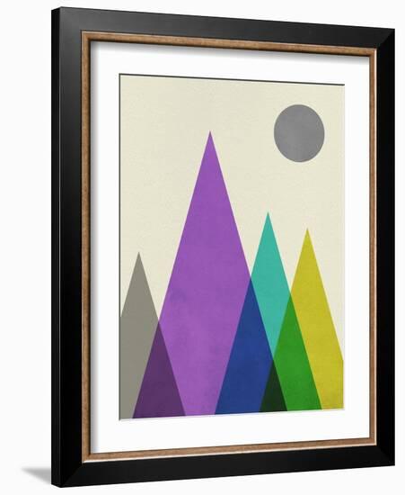 Mid Century Mountains III-Eline Isaksen-Framed Art Print