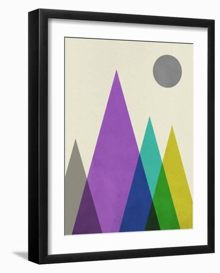 Mid Century Mountains III-Eline Isaksen-Framed Art Print