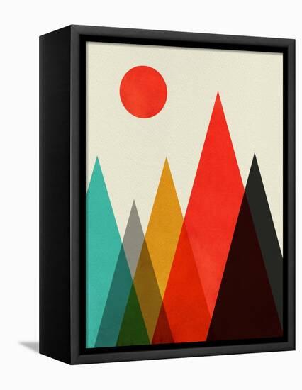 Mid Century Mountains-Eline Isaksen-Framed Stretched Canvas