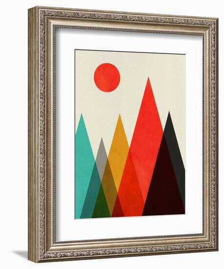 Mid Century Mountains-Eline Isaksen-Framed Art Print