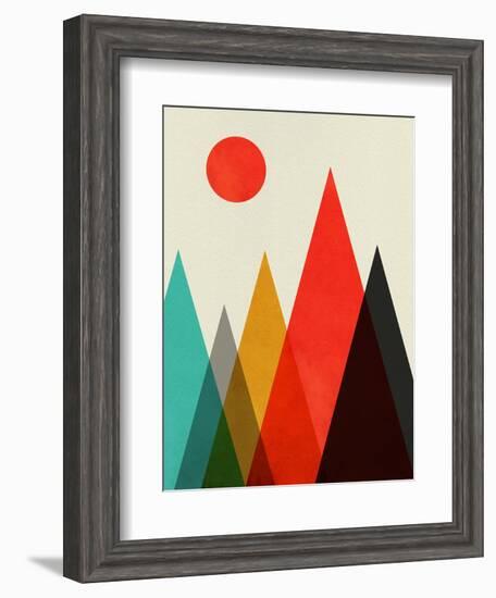 Mid Century Mountains-Eline Isaksen-Framed Art Print