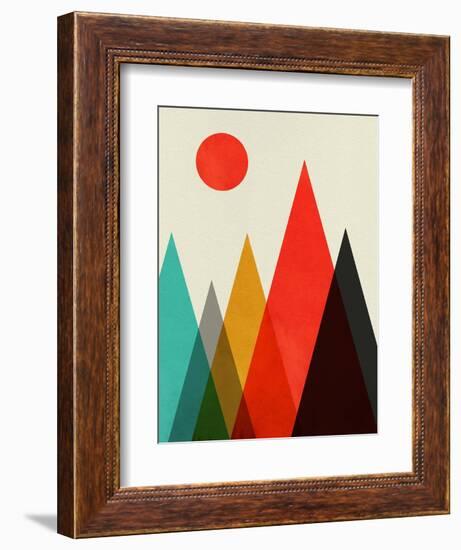 Mid Century Mountains-Eline Isaksen-Framed Art Print