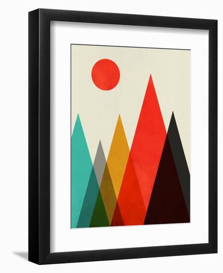 Mid Century Mountains-Eline Isaksen-Framed Art Print