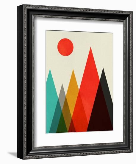 Mid Century Mountains-Eline Isaksen-Framed Art Print