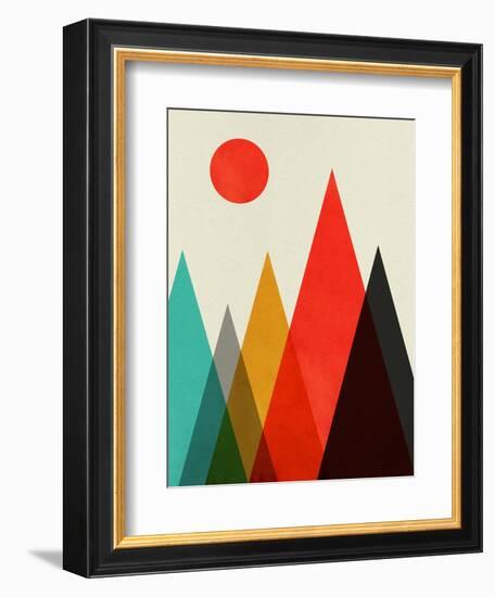 Mid Century Mountains-Eline Isaksen-Framed Art Print