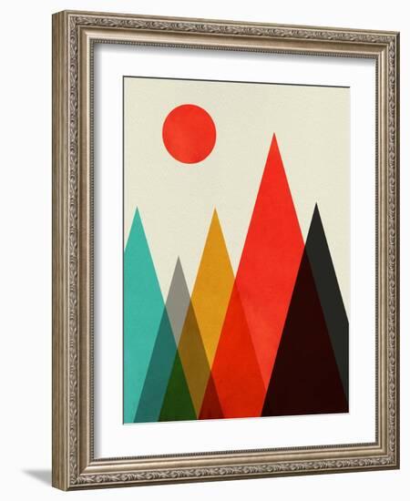 Mid Century Mountains-Eline Isaksen-Framed Art Print