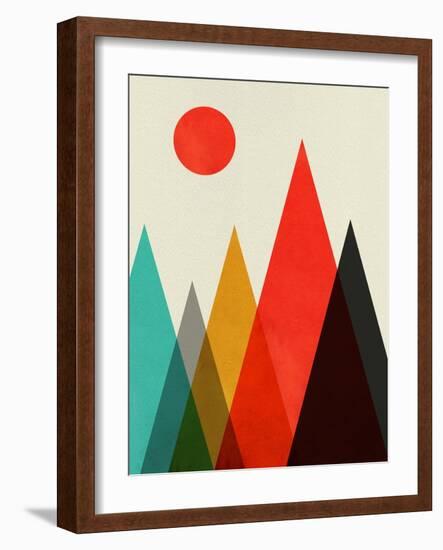 Mid Century Mountains-Eline Isaksen-Framed Art Print