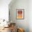 Mid Century Orange and Yellow Study-Eline Isaksen-Framed Art Print displayed on a wall