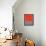 Mid Century Orange Red Study-Eline Isaksen-Framed Stretched Canvas displayed on a wall