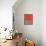 Mid Century Orange Red Study-Eline Isaksen-Framed Stretched Canvas displayed on a wall