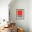 Mid Century Orange Red Study-Eline Isaksen-Framed Art Print displayed on a wall