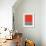 Mid Century Orange Red Study-Eline Isaksen-Framed Art Print displayed on a wall