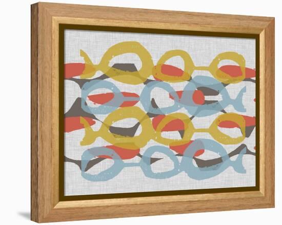 Mid Century Pattern I-Jennifer Goldberger-Framed Stretched Canvas