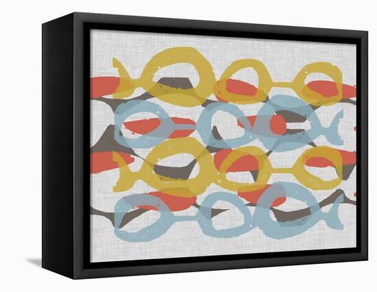 Mid Century Pattern I-Jennifer Goldberger-Framed Stretched Canvas