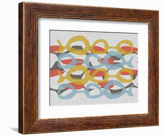 Mid Century Pattern I-Jennifer Goldberger-Framed Art Print